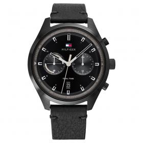 Ανδρικό Ρολόι TOMMY HILFIGER Bennett με Μαύρο Καντράν SKU-48608