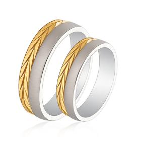 Βέρες Γάμου Jeweler Λευκόχρυσος & Χρυσός, Κ9-Κ14-Κ18 SKU-49923