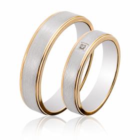 Βέρες Jeweler Λευκόχρυσος & Χρυσός με Διαμάντι, Κ9-Κ14-Κ18 SKU-49902