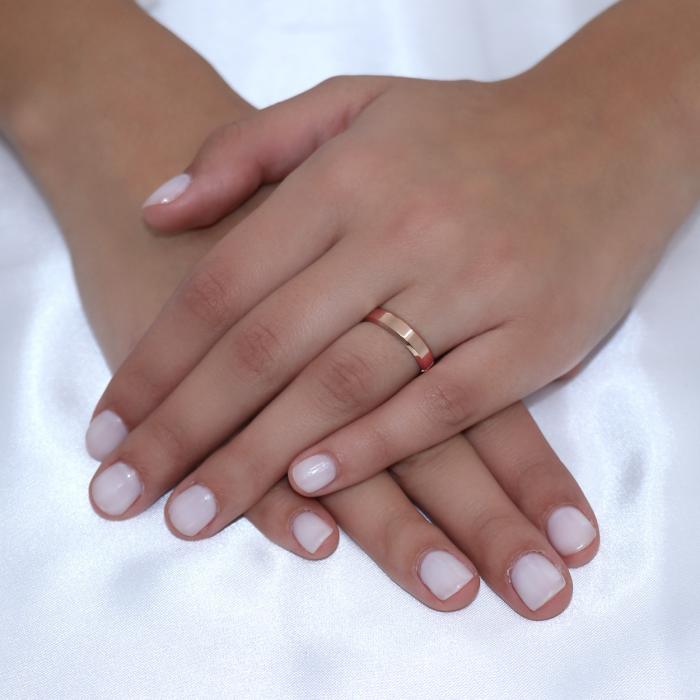 Βέρες Γάμου Jeweler με Φάλτσο Ροζ Χρυσός Κ9-Κ14-Κ18