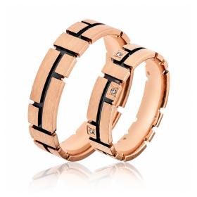 Βέρες Γάμου Jeweler Ρόζ Χρυσός, Κ9-Κ14-Κ18 SKU-49903