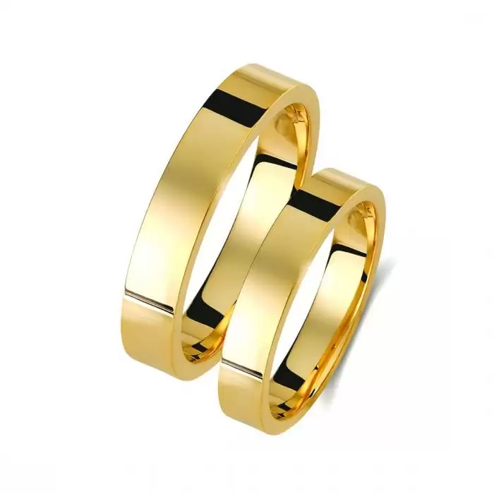 SKU-49378 / Βέρες Γάμου Jeweler Τετράγωνες Ανατομικές Χρυσός Κ9-Κ14-Κ18
