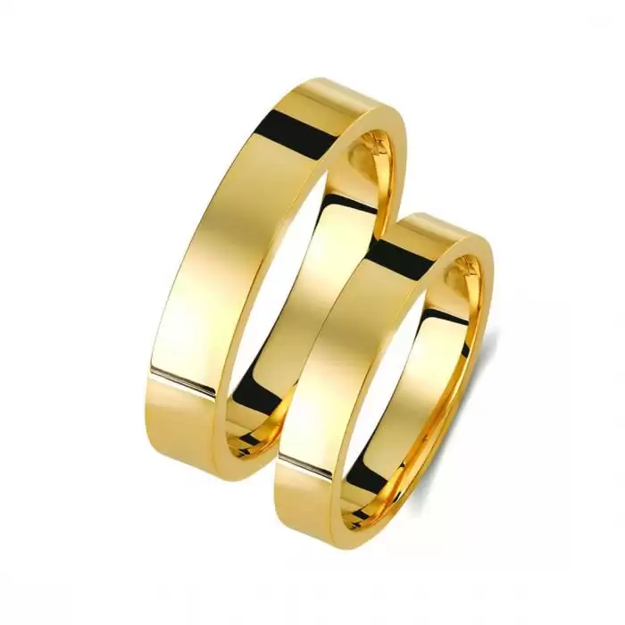 SKU-49381 / Βέρες Γάμου Jeweler Τετράγωνες Ανατομικές Χρυσός Κ9-Κ14-Κ18
