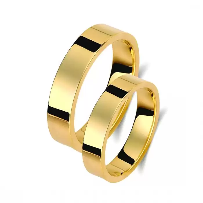 SKU-49421 / Βέρες Γάμου Jeweler Τετράγωνες Ανατομικές Χρυσός Κ9-Κ14-Κ18
