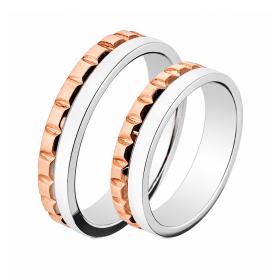 Βέρες Γάμου Jeweler Χρυσός & Ρόζ Χρυσός, Κ9-Κ14-Κ18 SKU-49916
