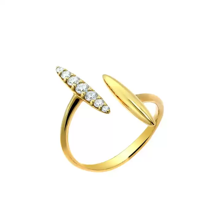 SKU-49400 / Δαχτυλίδι Χρυσός Κ18 με Διαμάντια