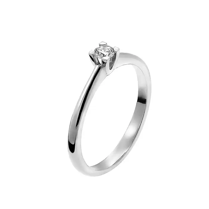 SKU-49952 / Μονόπετρο Δαχτυλίδι Diamond Jools Λευκόχρυσος Κ18 με Διαμάντι
