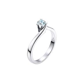 Μονόπετρο Diamond Jools Λευκόχρυσος Κ18 με Διαμάντι SKU-49944