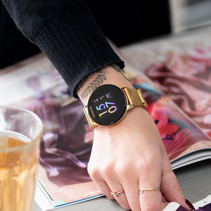 OOZOO Smartwatch Gold Metal Bracelet