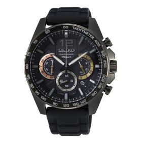 Ανδρικό Ρολόι SEIKO Conceptual Chronograph με Μαύρο Λουράκι | SSB349P1 SKU-49786