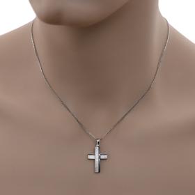 Σταυρός Λευκόχρυσος Κ14 Διπλής Όψεως SKU-49334