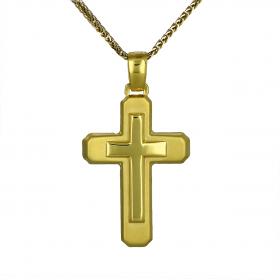 Σταυρός Χρυσός Κ14 με Ένθετο Σταυρό SKU-49687