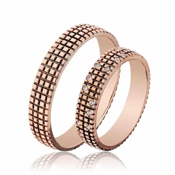 SKU-49895 / Βέρες Γάμου Jeweler Ρόζ Χρυσός, Κ9-Κ14-Κ18