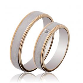 Βέρες Jeweler Λευκόχρυσος & Χρυσός με Διαμάντι, Κ9-Κ14-Κ18 SKU-49902