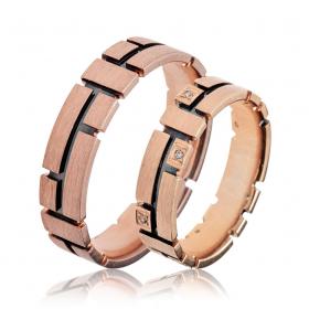 Βέρες Γάμου Jeweler Ρόζ Χρυσός, Κ9-Κ14-Κ18 SKU-49903