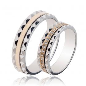 Βέρες Γάμου Jeweler Λευκόχρυσος & Χρυσός, Κ9-Κ14-Κ18 SKU-49906