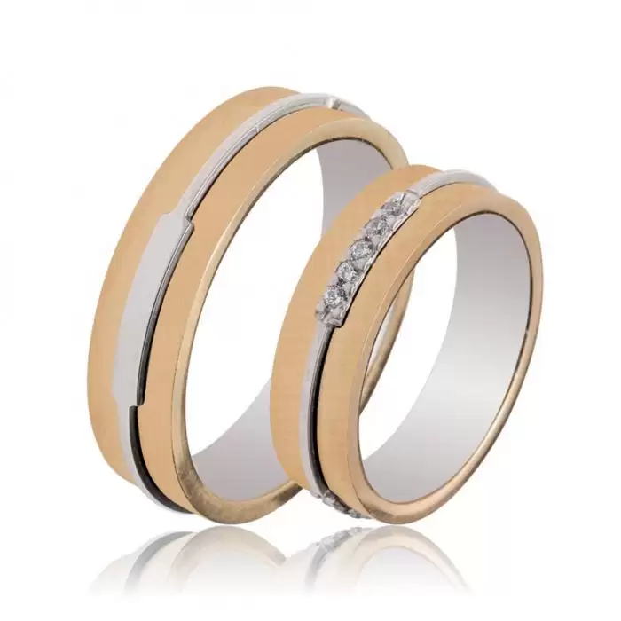 SKU-49908 / Βέρες Γάμου Jeweler Λευκόχρυσος & Χρυσός, Κ9-Κ14-Κ18