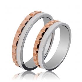 Βέρες Γάμου Jeweler Χρυσός & Ρόζ Χρυσός, Κ9-Κ14-Κ18 SKU-49916