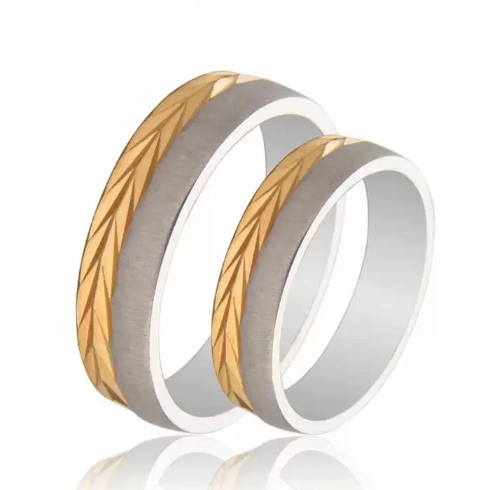 SKU-49923 / Βέρες Γάμου Jeweler Λευκόχρυσος & Χρυσός, Κ9-Κ14-Κ18