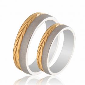 Βέρες Γάμου Jeweler Λευκόχρυσος & Χρυσός, Κ9-Κ14-Κ18 SKU-49923