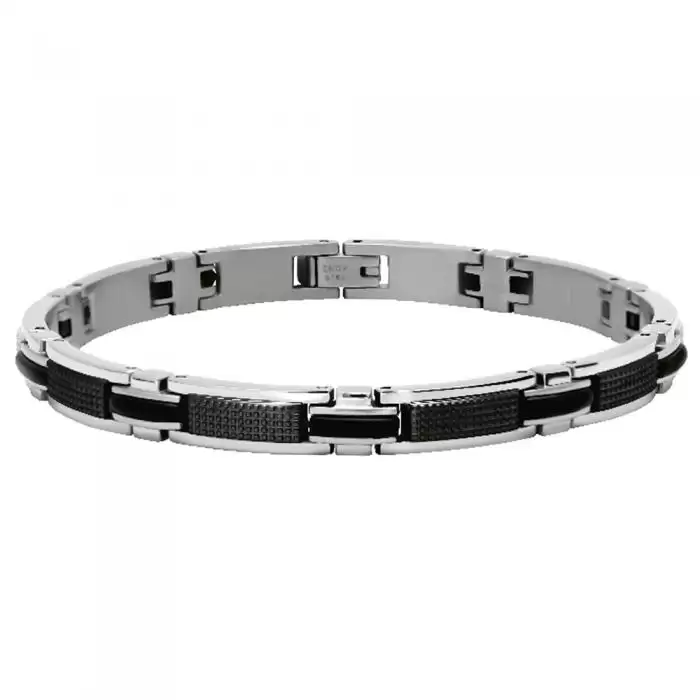 Βραχιόλι Rochet Shaft από Ανοξείδωτο Ατσάλι IP BLACK SKU-50294