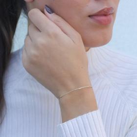 Βραχιόλι Χειροπέδα Χρυσός Κ14 με Λουστρέ Φινίρισμα SKU-50128