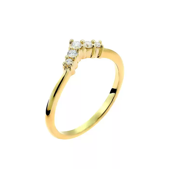 SKU-50420 / Δαχτυλίδι Σειρέ Χρυσός Κ18 με Διαμάντια