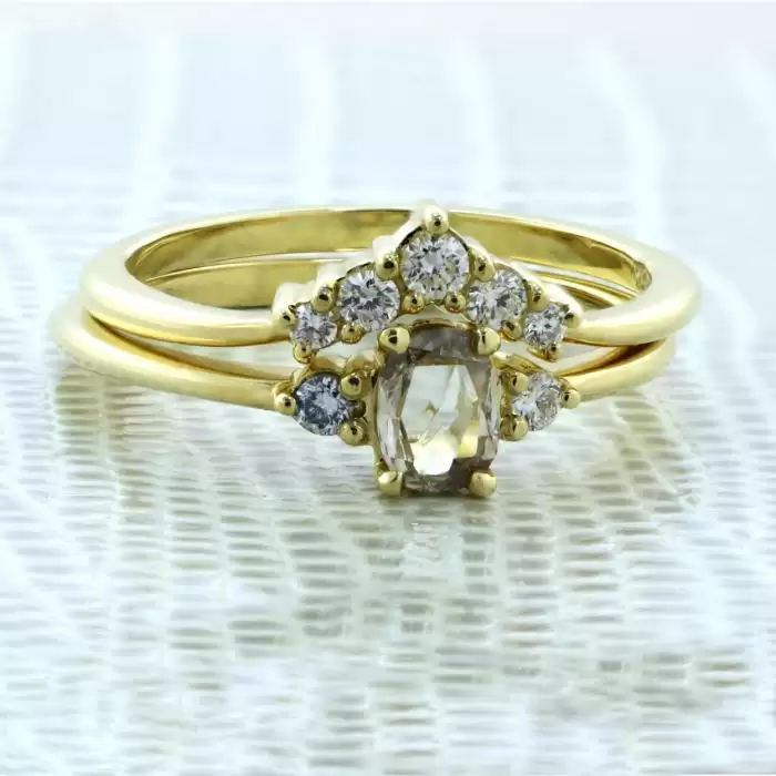 SKU-50420 / Δαχτυλίδι Σειρέ Χρυσός Κ18 με Διαμάντια