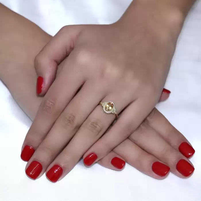 Δαχτυλίδι Ροζέτα Χρυσός Κ18 με Ζαφείρι & Διαμάντια
