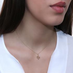 Κολιέ Κάκτος Χρυσός Κ14 SKU-50433