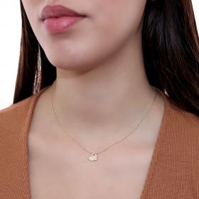 Κολιέ Καρδιά Χρυσός Κ18 με Διαμάντια SKU-50263