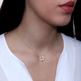 Κολιέ Πυξίδα Χρυσός Κ14 SKU-50430