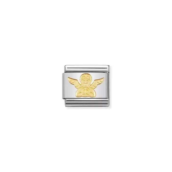 SKU-50775 / Link Nomination Angel Ανοξείδωτο Ατσάλι & Χρυσός Κ18
