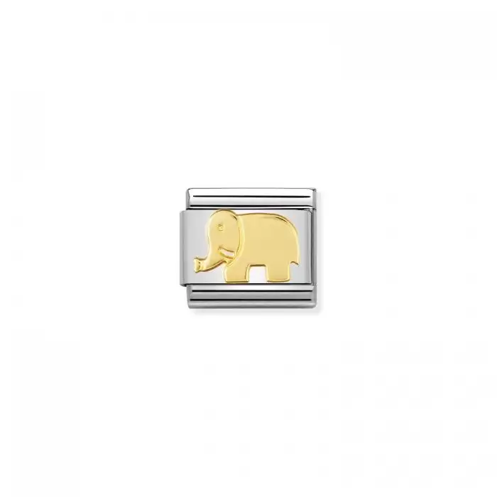 SKU-50784 / Link Nomination Elephant Ανοξείδωτο Ατσάλι & Χρυσός Κ18