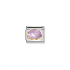 Link Nomination lilac Jade Ανοξείδωτο Ατσάλι & Χρυσός Κ18 SKU-50864