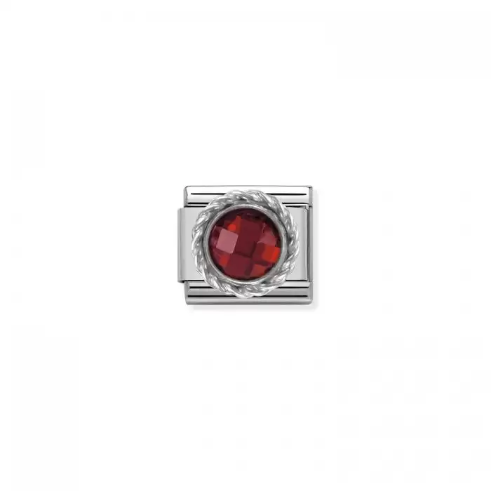 Link Nomination Red Ανοξείδωτο Ατσάλι, Ασήμι 925° & Ζιργκόν SKU-50980