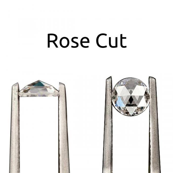 SKU-50422 / Μονόπετρο Δαχτυλίδι Ροζ Χρυσός Κ18 με Διαμάντια Rose Cut