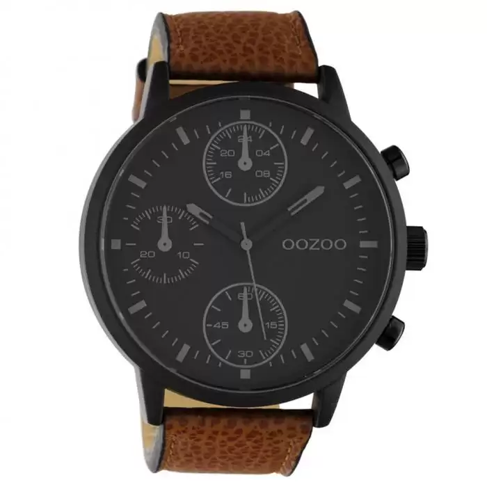 SKU-50676 / OOZOO Timepieces Summer Brown Leather Strap