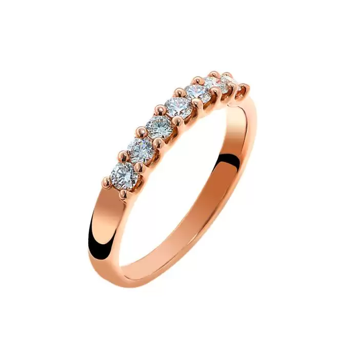SKU-51891 / Δαχτυλίδι Σειρέ Ροζ Χρυσός Κ18 με Διαμάντια
