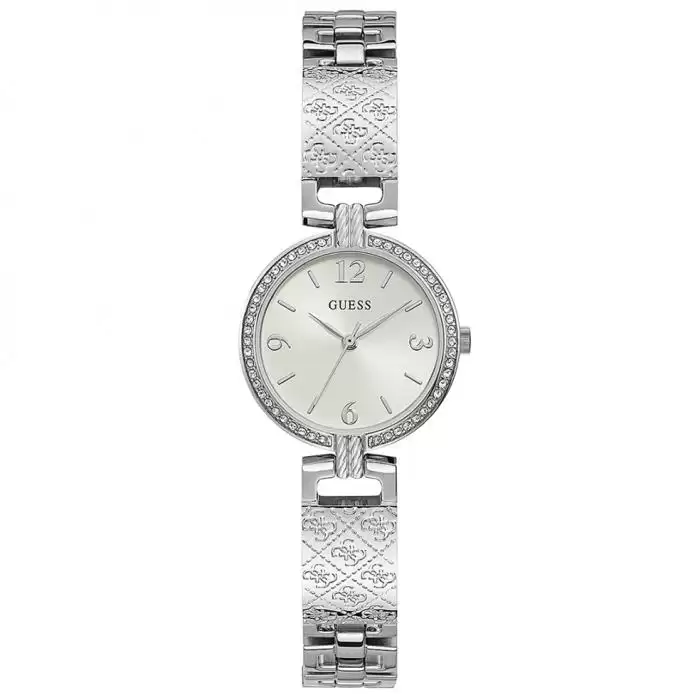 SKU-51477 / GUESS Mini Luxe Crystals Silver Stainless Steel Bracelet