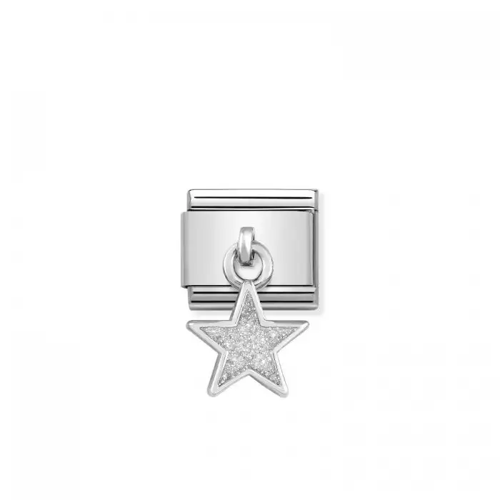 SKU-51035 / Link Nomination Glitter Star Ανοξείδωτο Ατσάλι & Ασήμι 925°