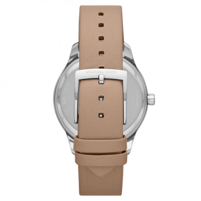 MICHAEL KORS Layton Crystals Brown Leather Strap