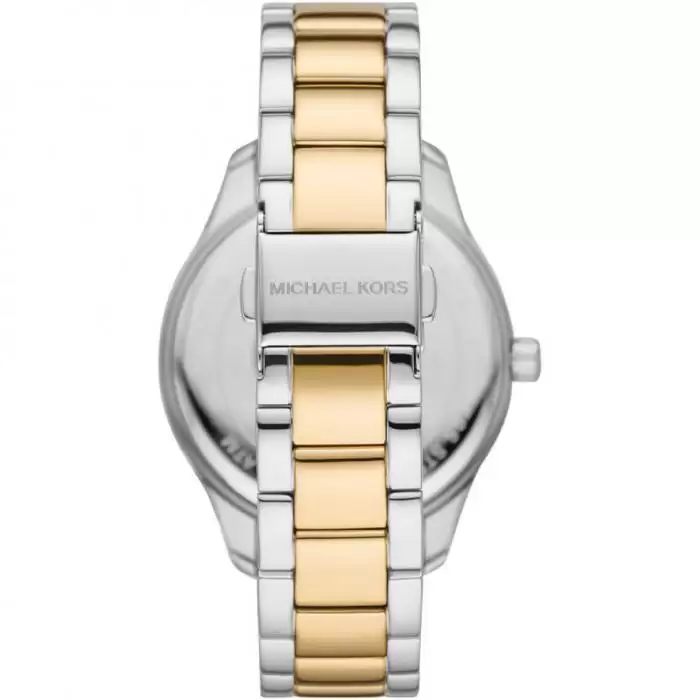 Ρολόι Γυναικείο MICHAEL KORS Layton με Κρύσταλλα & Δίχρωμο Μπρασελέ από Ανοξείδωτο Ατσάλι | MK6899 SKU-51556