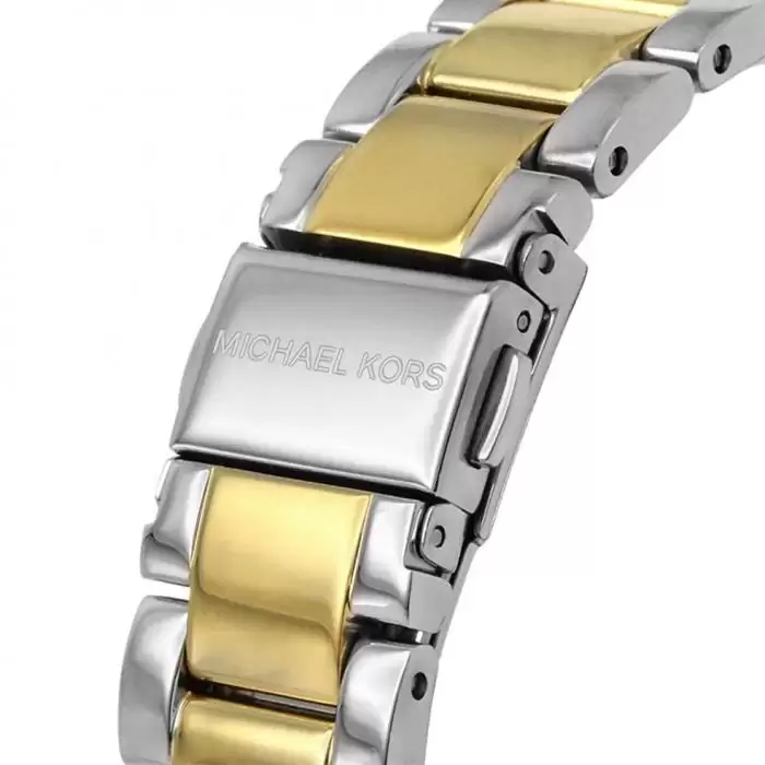 Ρολόι Γυναικείο MICHAEL KORS Layton με Κρύσταλλα & Δίχρωμο Μπρασελέ από Ανοξείδωτο Ατσάλι | MK6899 SKU-51556