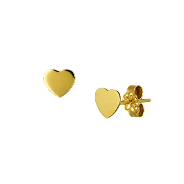 Σκουλαρίκια Καρδιά Χρυσός Κ14