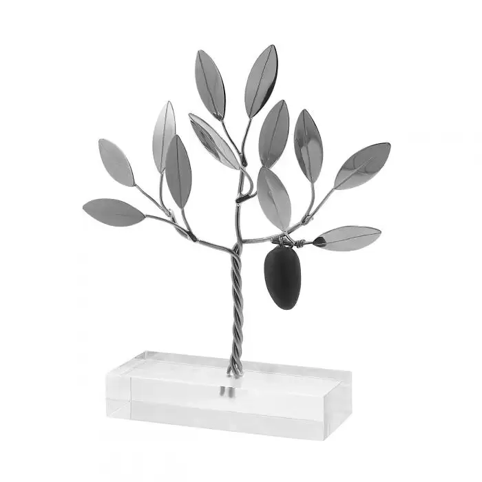 Δένδρο Ελιάς Από Ορείχαλκο & Βάση Από Plexiglass