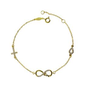 Βραχιόλι Ιnfinity Love Ασήμι 925° με Ζιργκόν SKU-52058