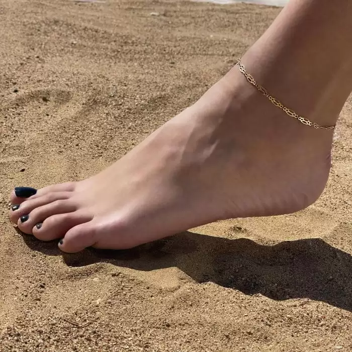 Βραχιόλι Ποδιού Χρυσός Κ14 SKU-52160