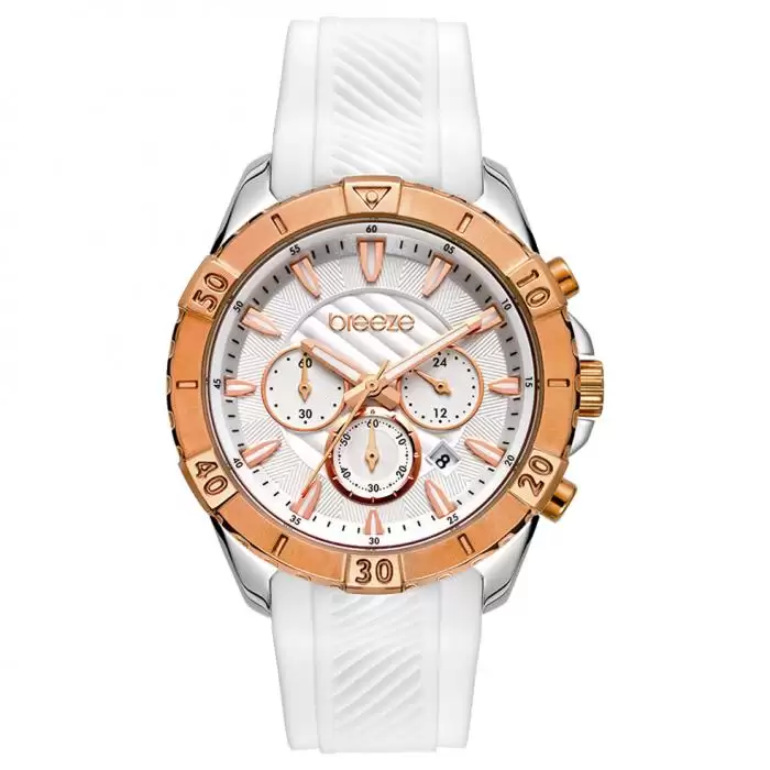 Ρολόι Γυναικείο BREEZE Sugarcoat με Λευκό Λουράκι | 112231.4 SKU-52560