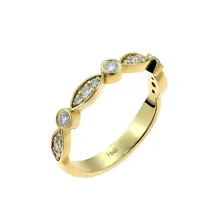 SKU-52549 / Δαχτυλίδι Σειρέ Χρυσός Κ18 με Διαμάντια